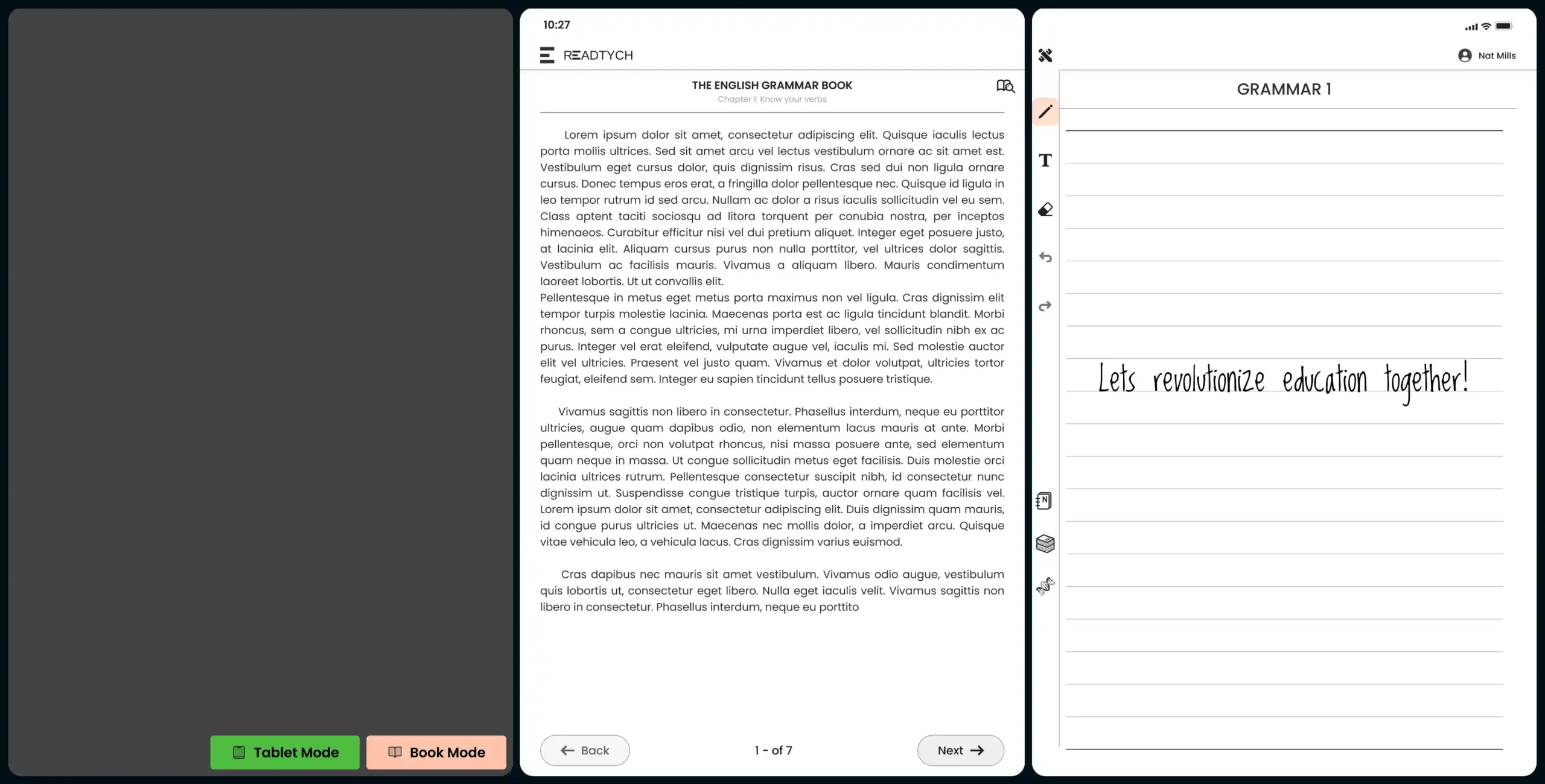 Old 3 Screens note taking app Epad Hugo Diaz Design Case Study